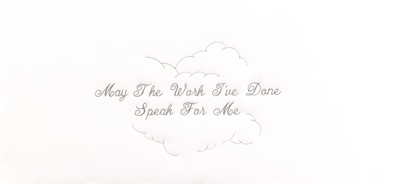 May The Work Ive Done Silver White Faux
